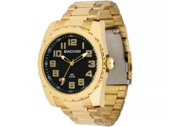 Relgio Masculino Backer 3294145M Dourado